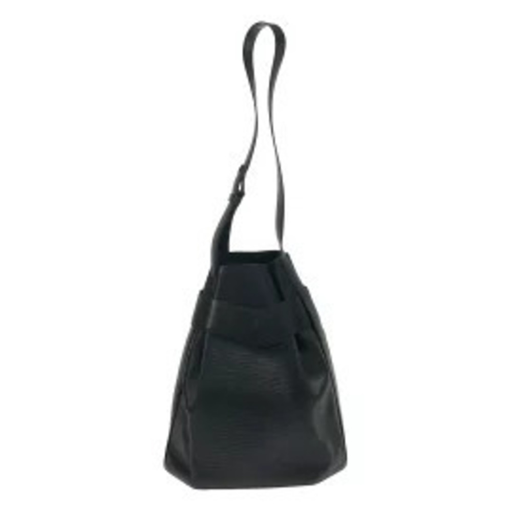 LOUIS VUITTON Sac Depaule Shoulder Bag Noir Black Creel Black Leather LV